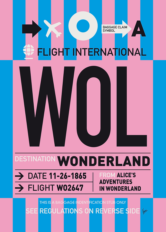 Wonderland Luggage Tag