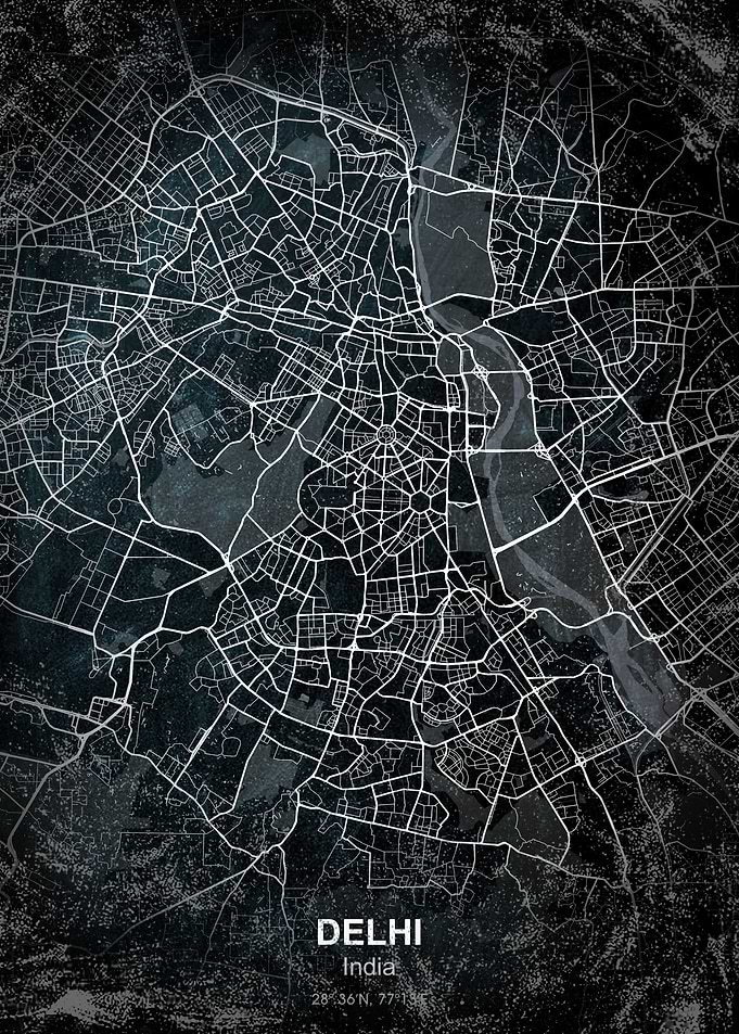Delhi chalk map