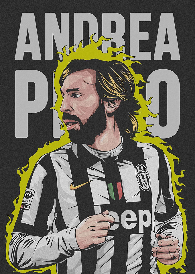 Andrea pirlo vintage art