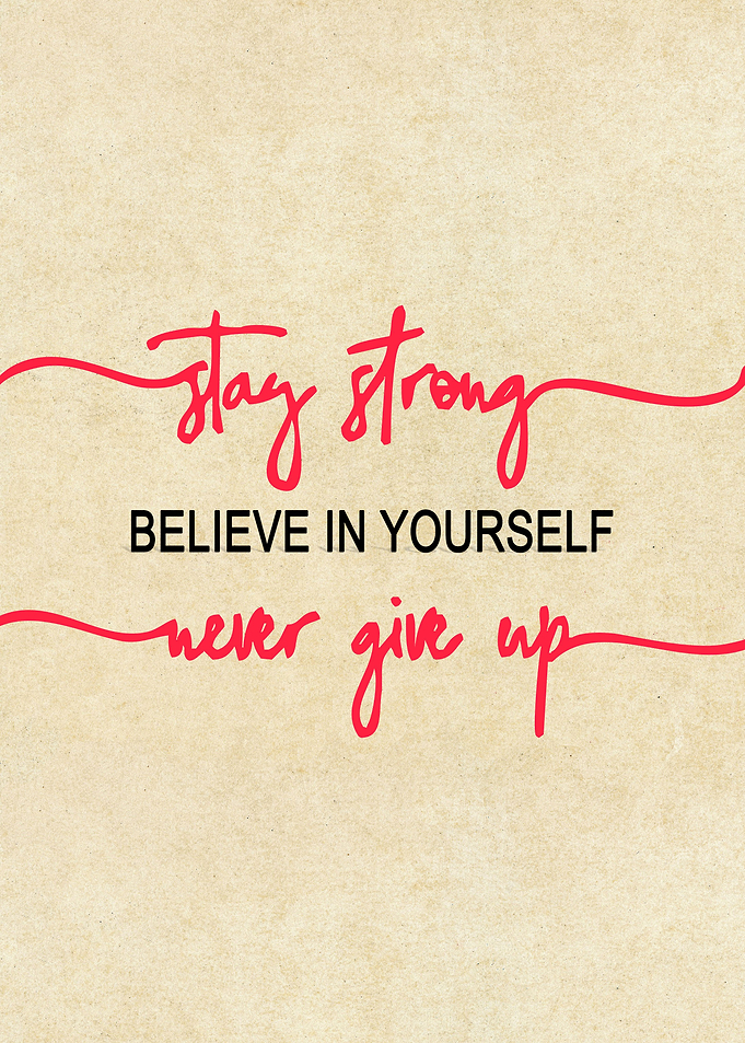 Never give up