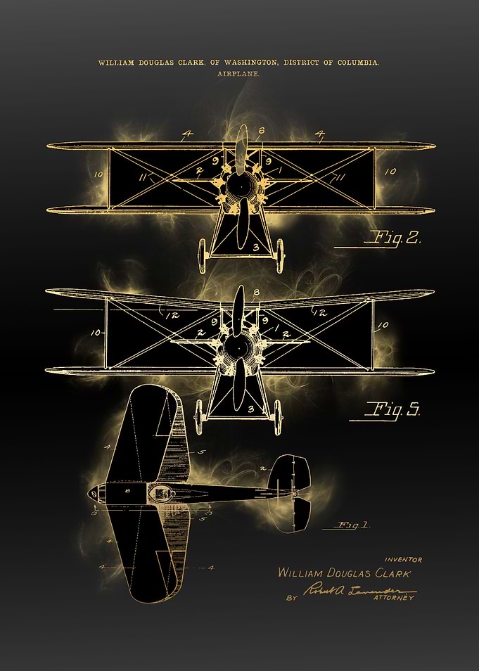 airplane patent black