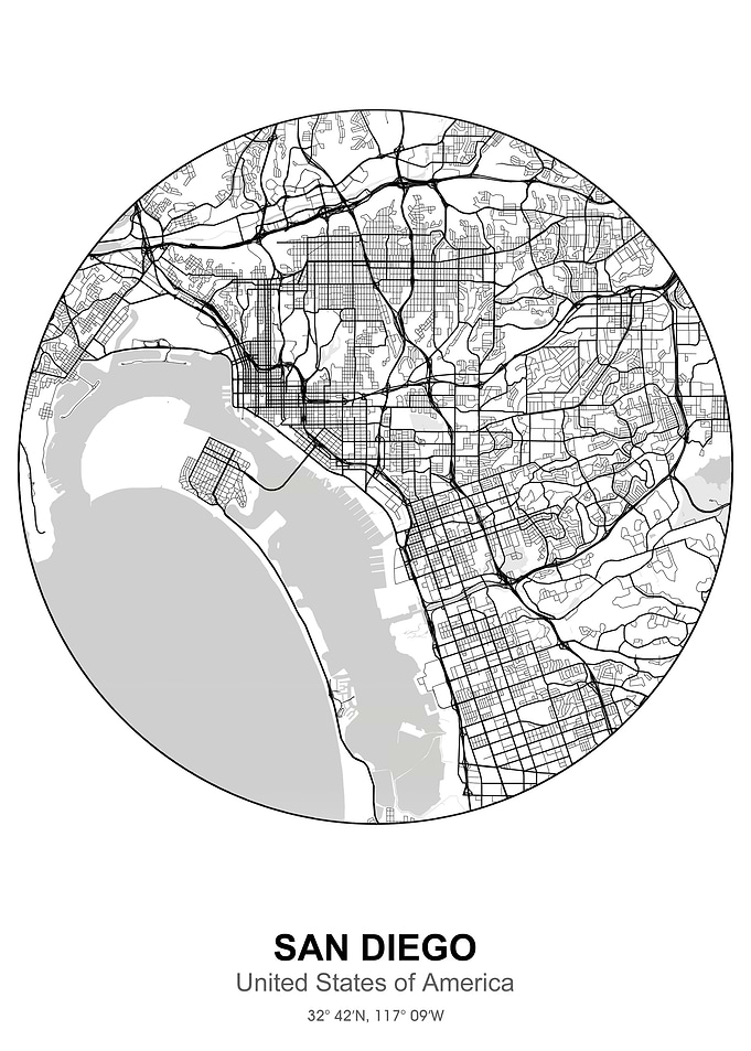 san diego circle map