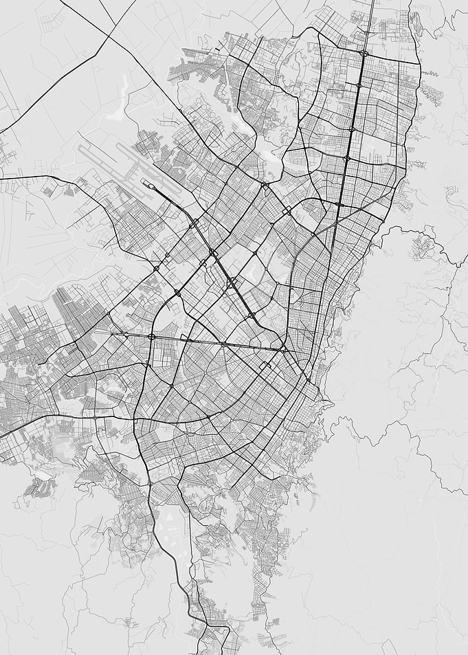 Bogota Colombia Map