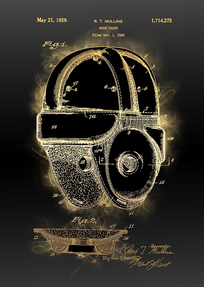 head guard patent black
