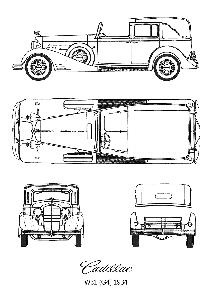 BNW Cadillac V16 town car