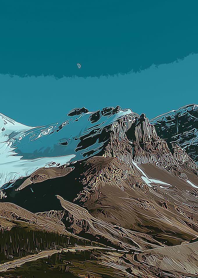 WINTER MOUNTAIN SCENERY