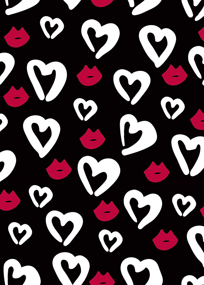 BW Heart Pattern