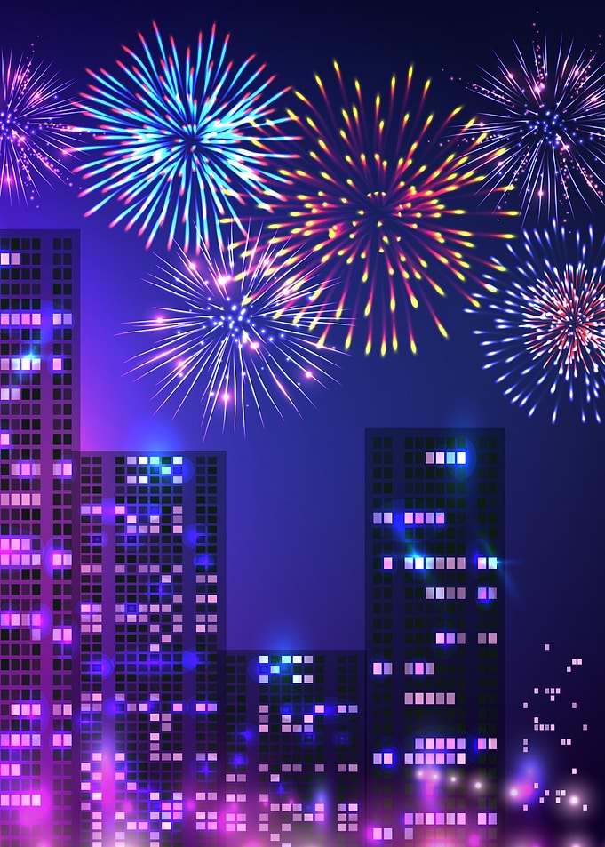 Synthwave Neon Firework