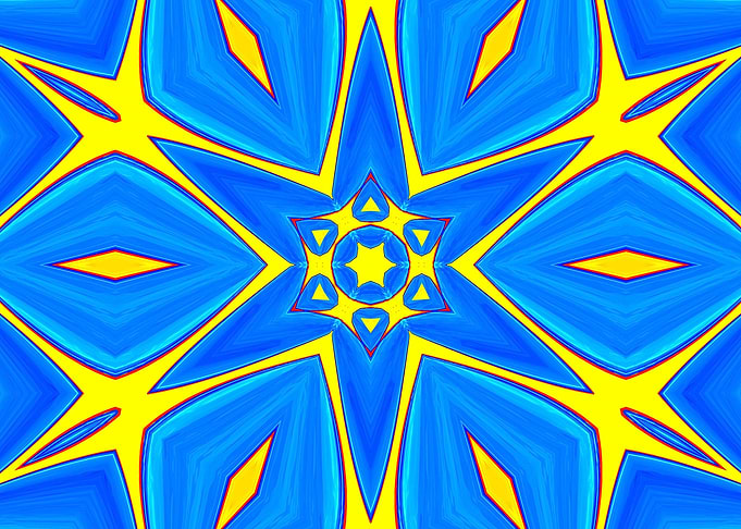 6 Pointed Blue Star