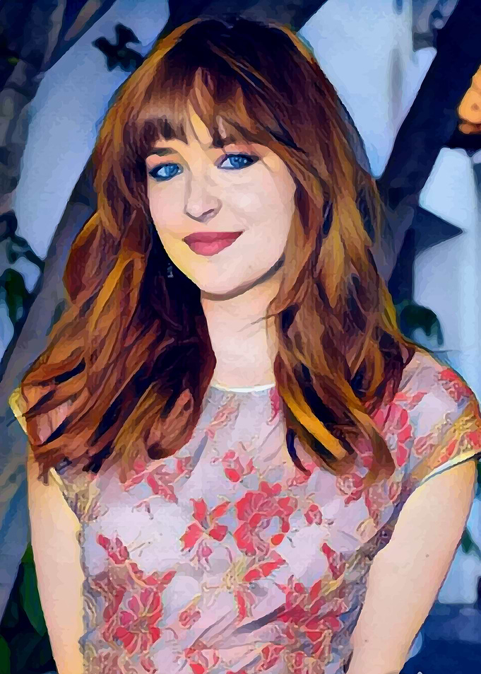 Pink Flower Dakota Johnson