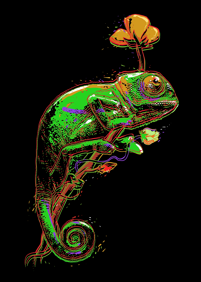 Chameleon Pop Art