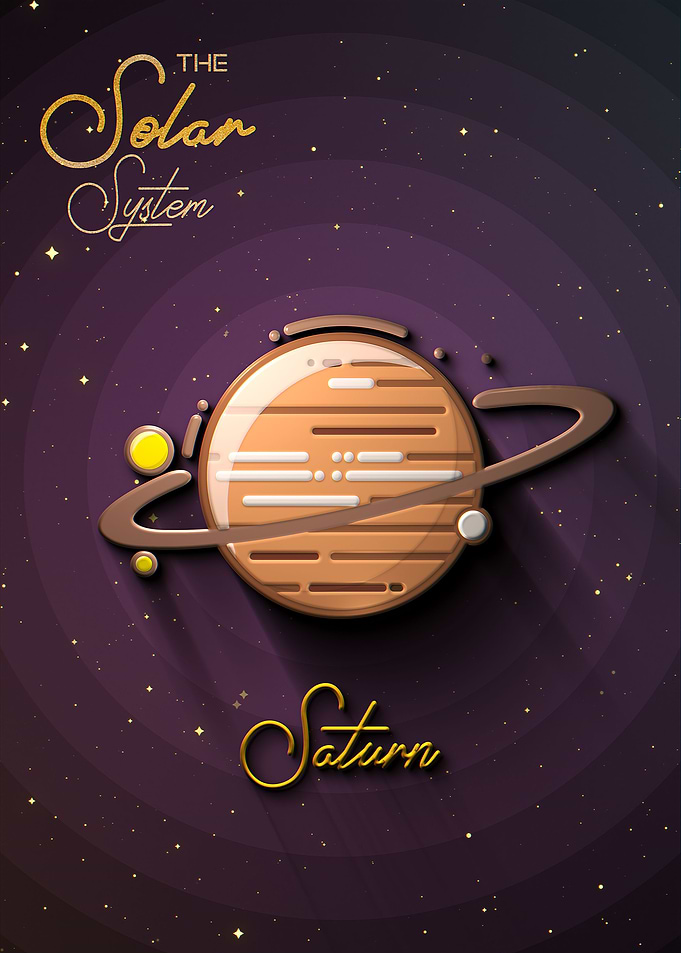 SATURN FLAT SOLAR SYSTEM