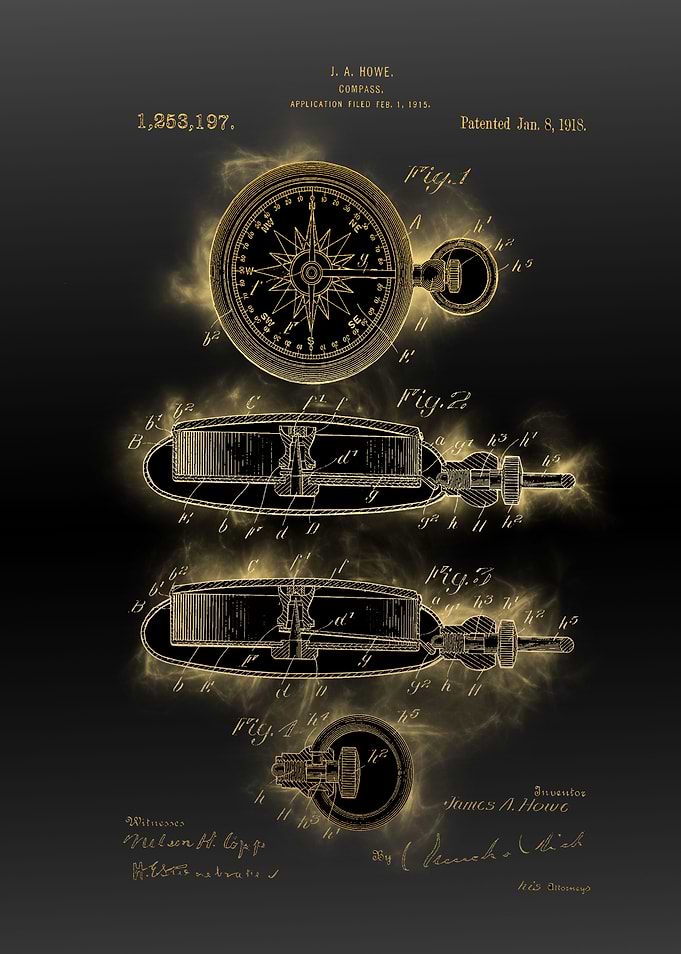 compass patent black