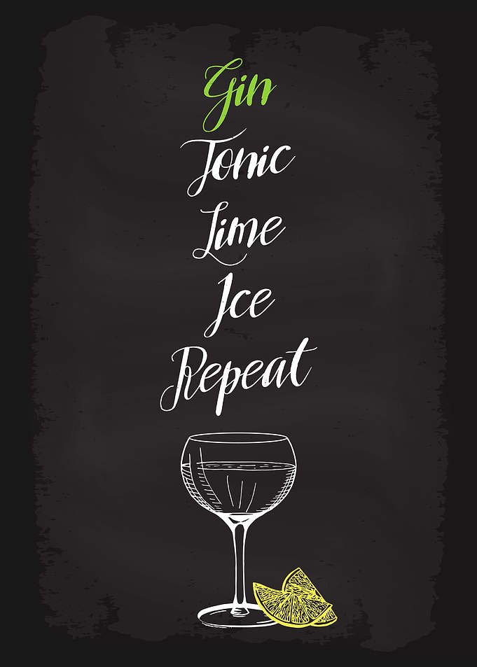 Gin Tonic Lime Ice Repeat