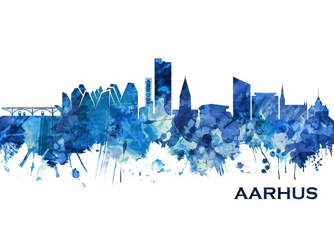 Aarhus Denmark Skyline