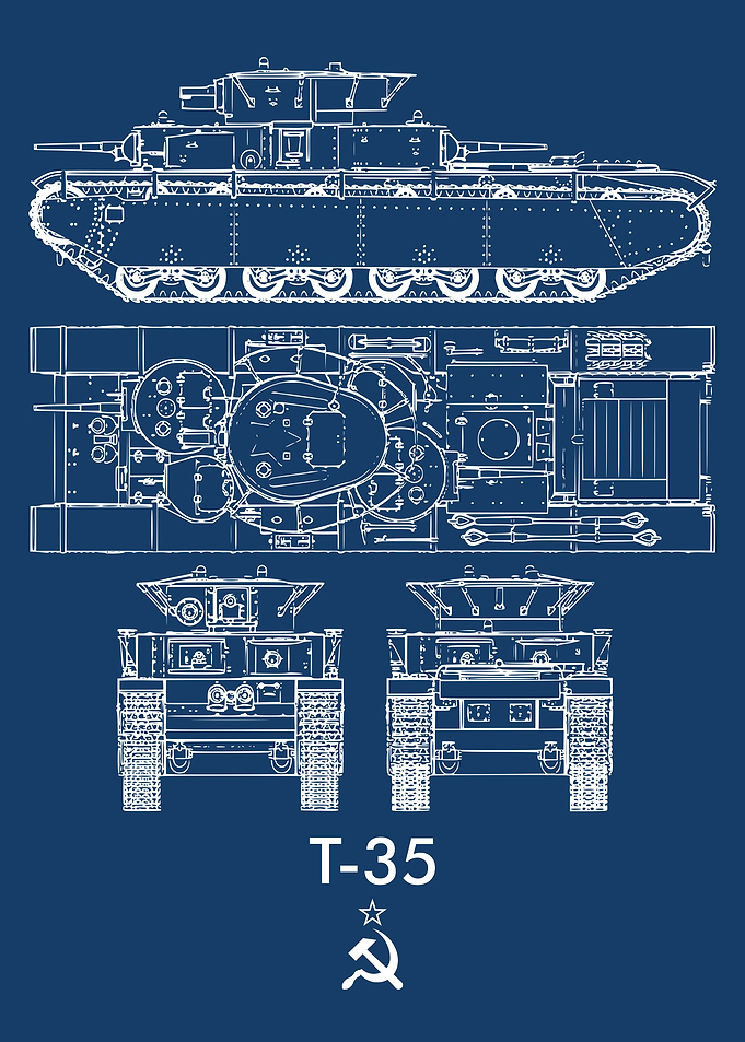 T35 SOVIET TANK BLUEPRINT