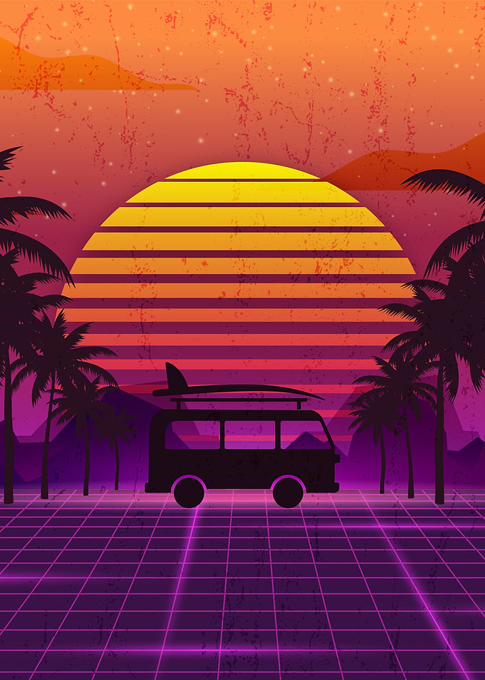 Summer Retrowave Sunset