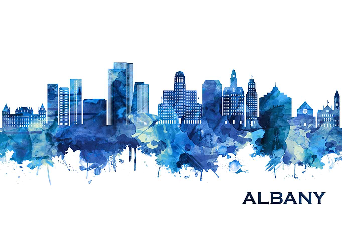 Albany New York Skyline