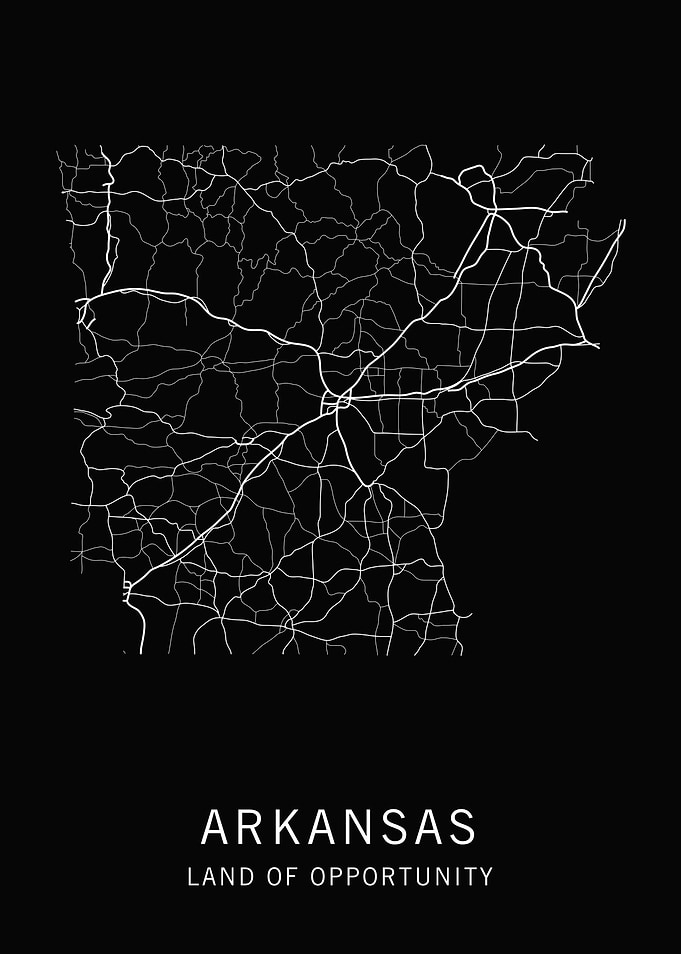 Arkansas State Road Map
