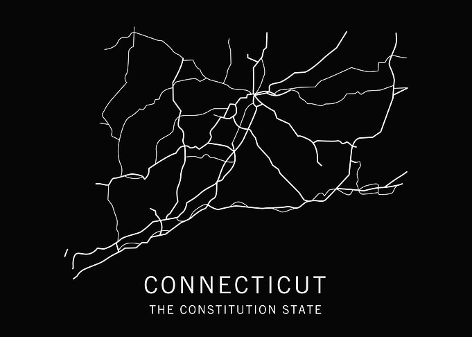 Connecticut State Road Map