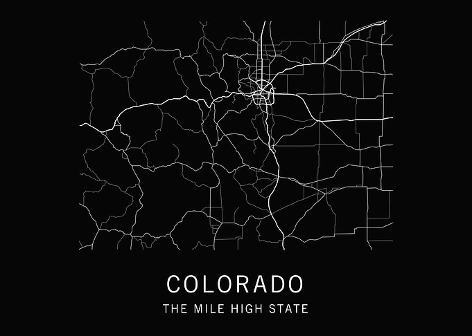 Colorado State Road Map