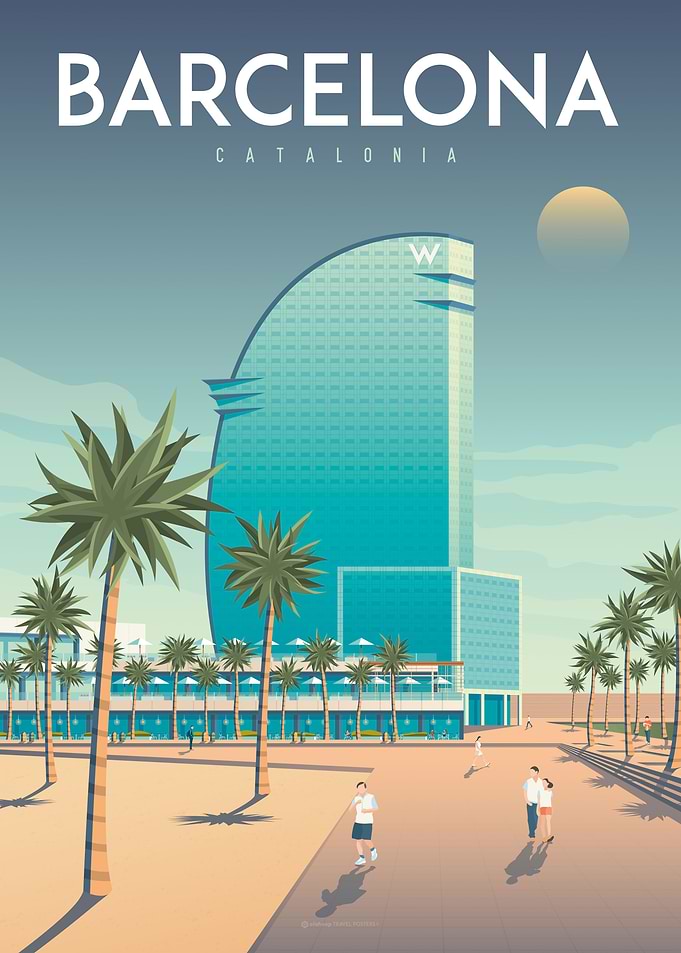 Barcelona Travel Poster