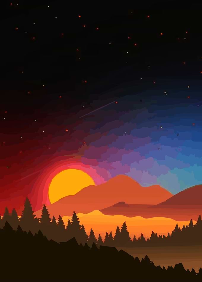Dual tone mountain