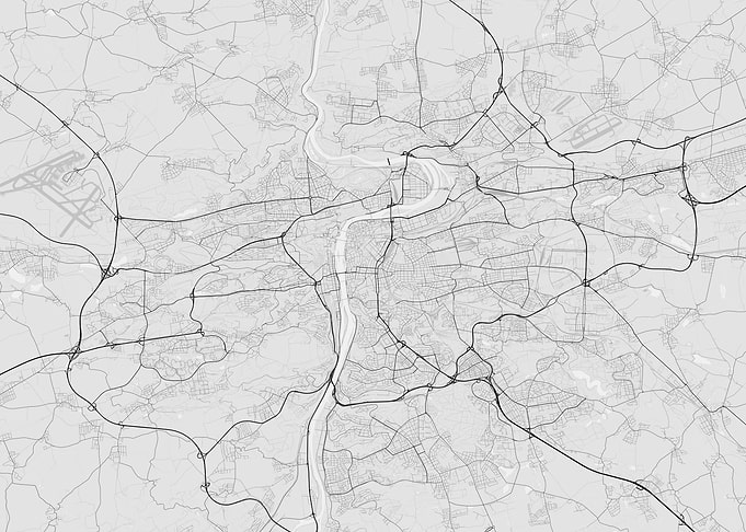 Prague Czech Republic Map