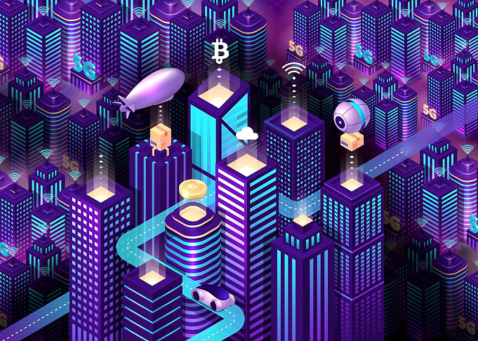 Neon Isometric sci-fi city