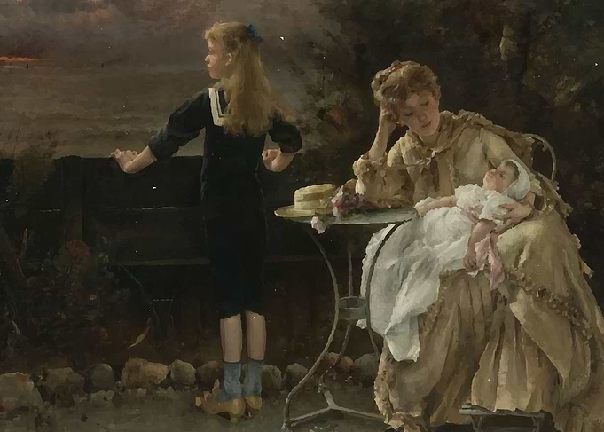 Alfred Stevens Mom child