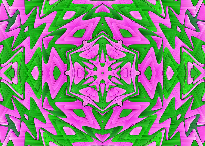 Pink and Green Mandala