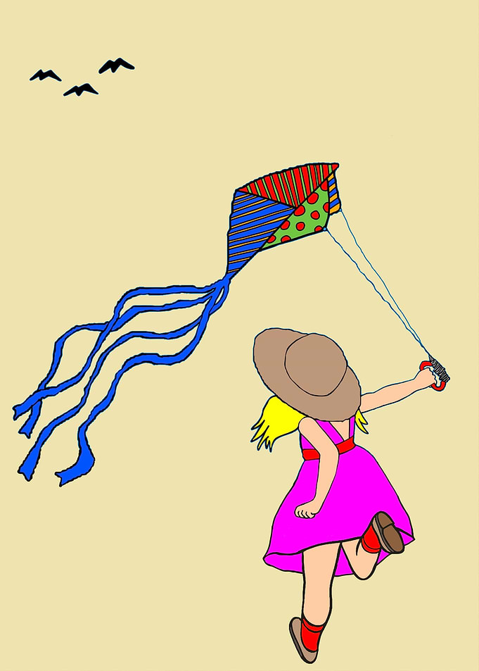 playing with kite