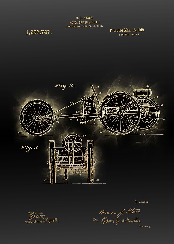 oldtimer car patent black