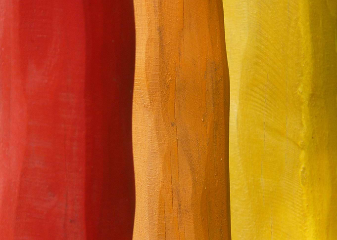 Wood Painted Rods