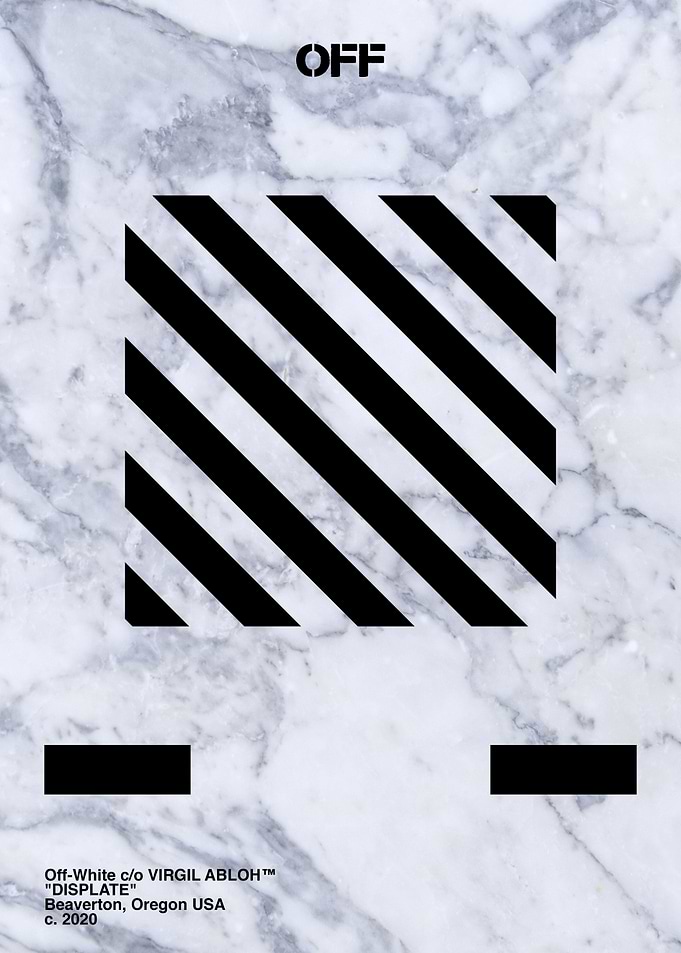 Off White Black Marmor