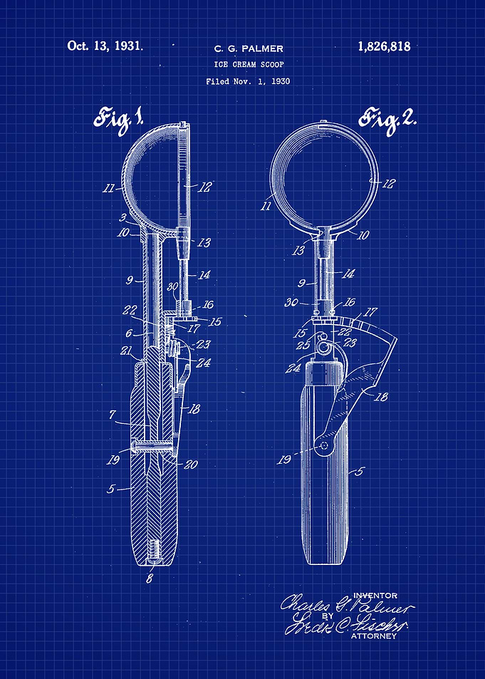 1931 Ice cream Scoop Art