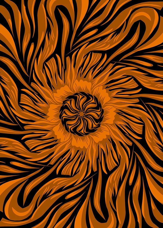 flower stars ornament
