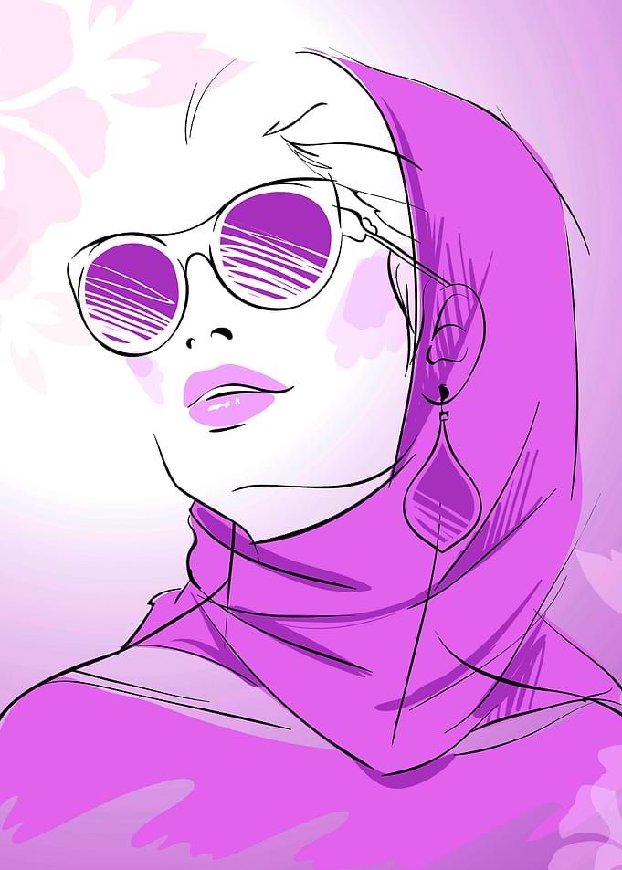 The beautiful girl draw