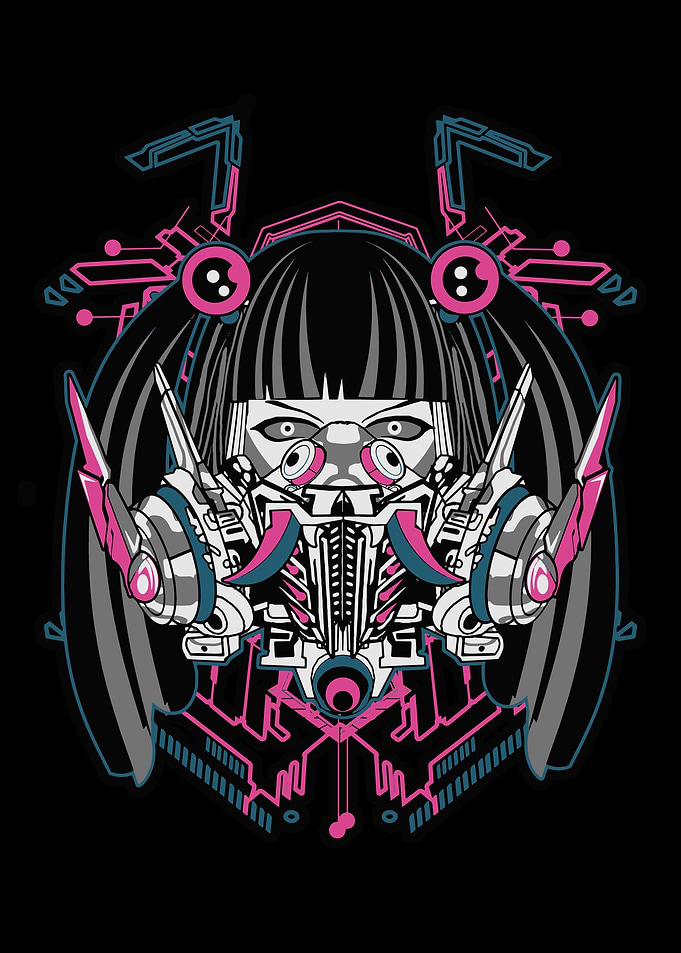 Purple Robotic Girl