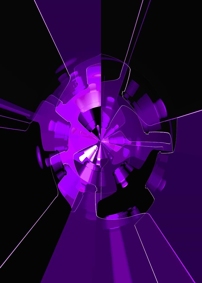 Purple Wheels Abstract