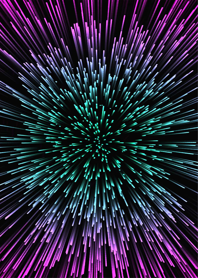 3D abstract Art linear