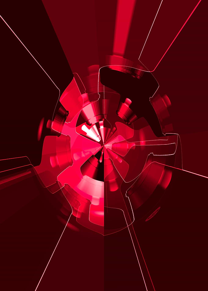 Red Wheels Abstract