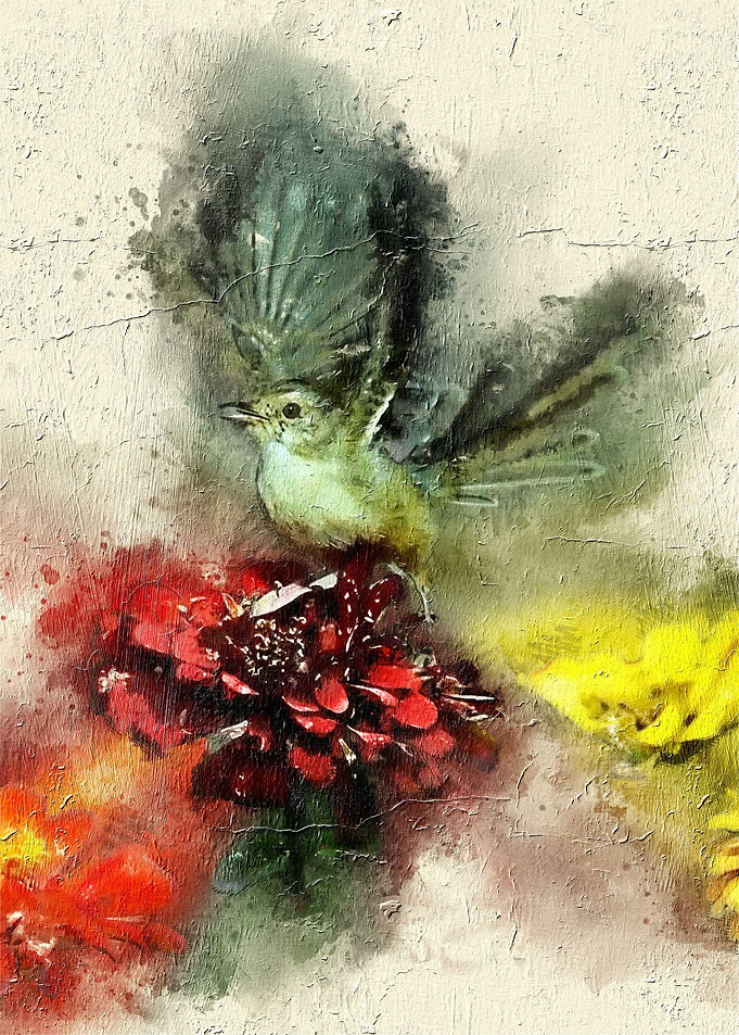 Watercolor Bird Painting