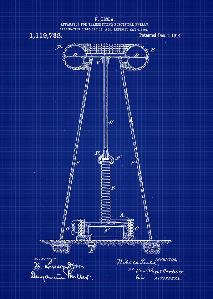 1914 Tesla Patent Art