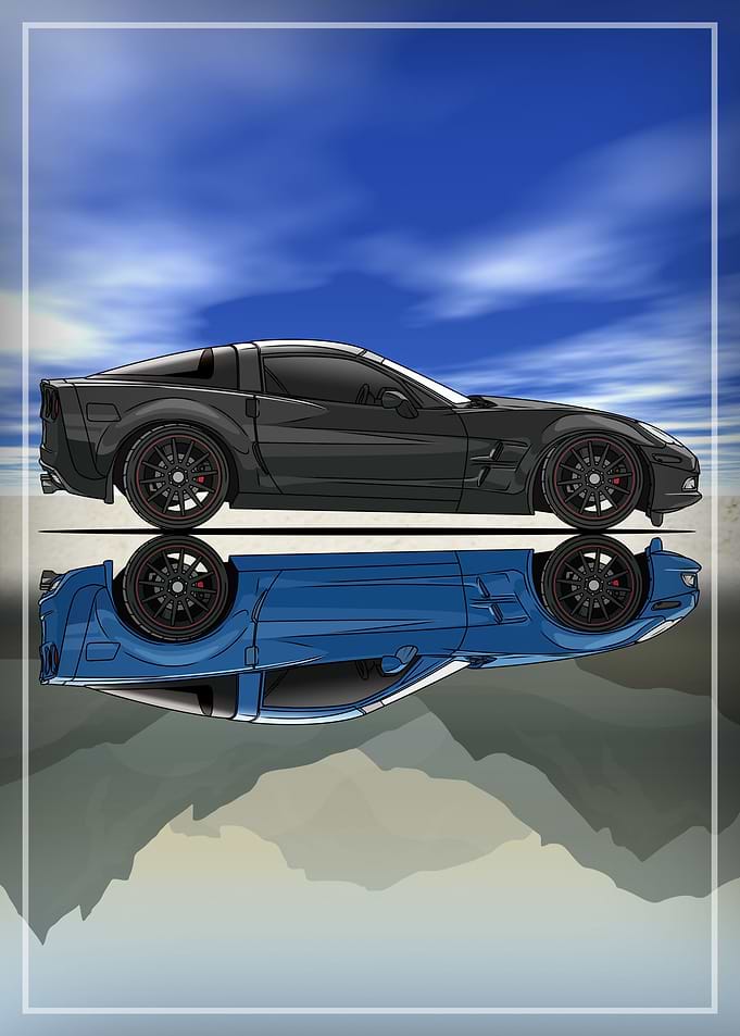 Reflection of Car