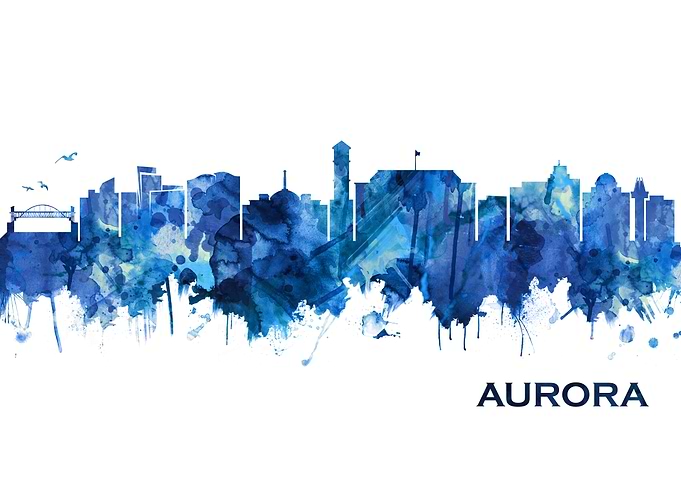 Aurora Colorado Skyline