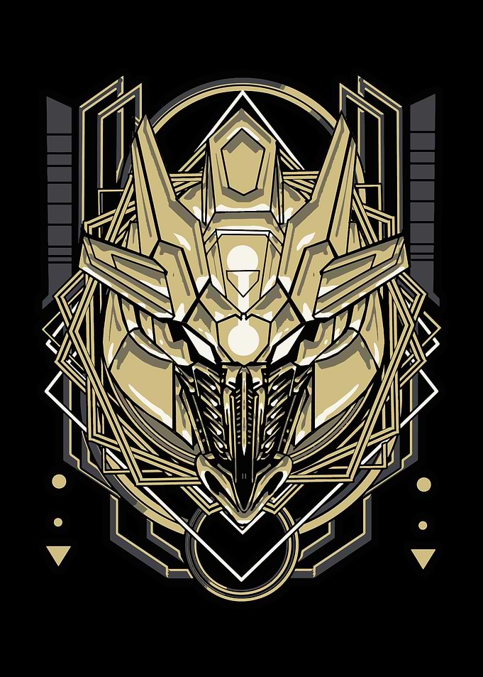 Bull Robot Head