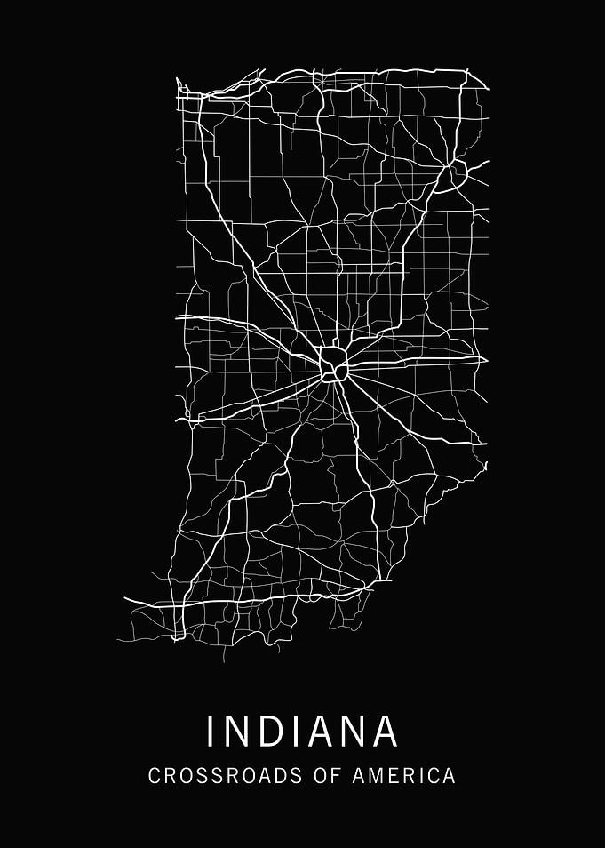 Indiana State Road Map