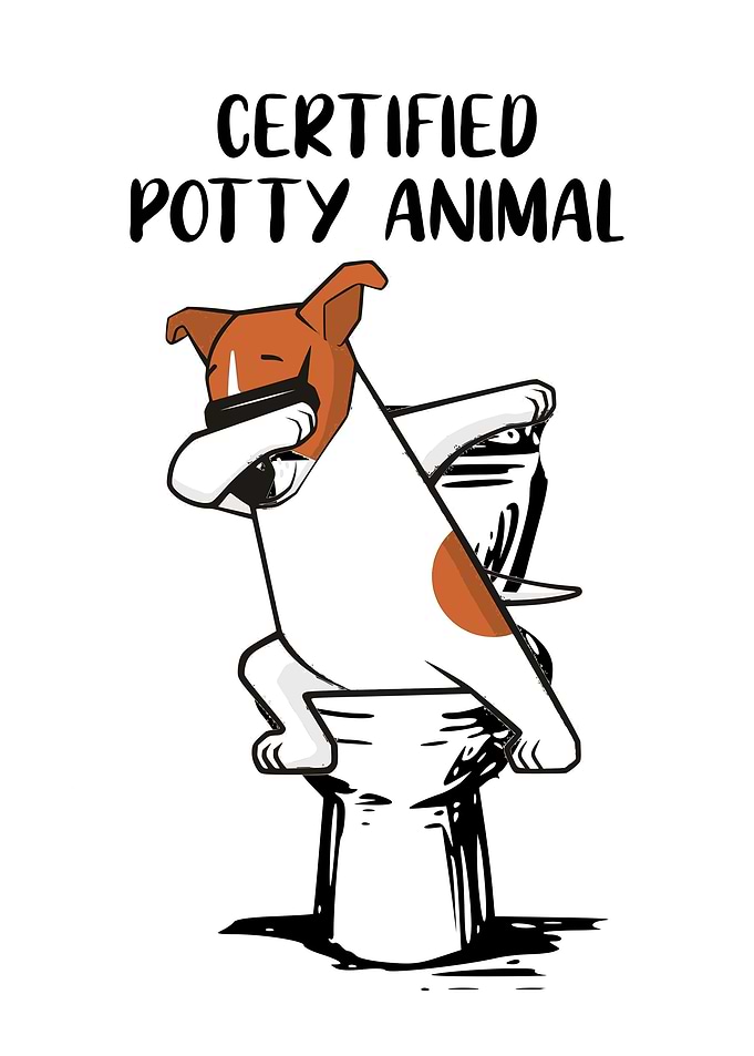 Funny Bathroom Dog Potty