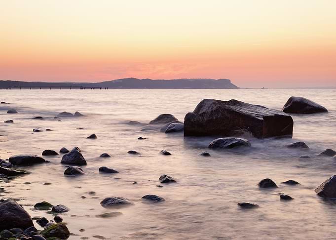 Large stones at the beach